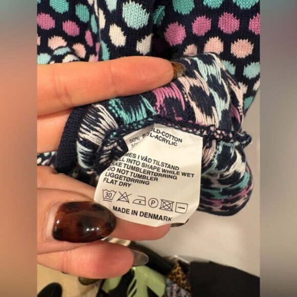 Skovhuus long-sleeved tunic sweater with a multi-colored polka dot pattern - Picture 6 of 7